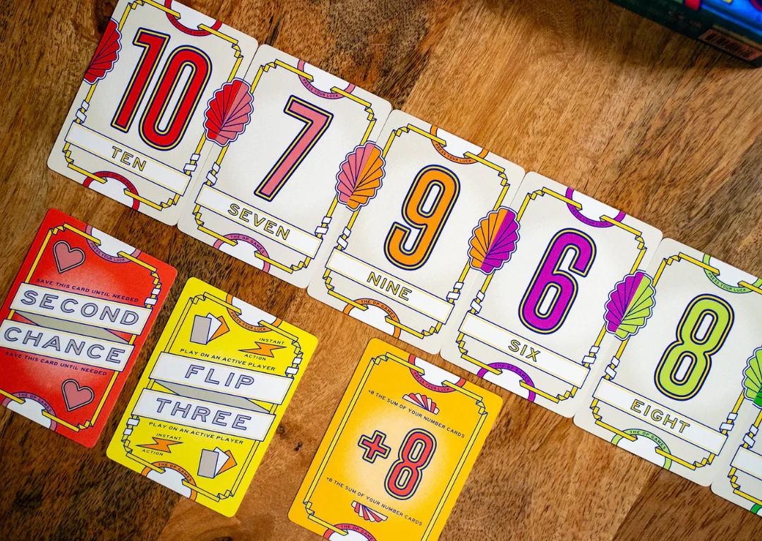 Flip7 Game Board with Cards